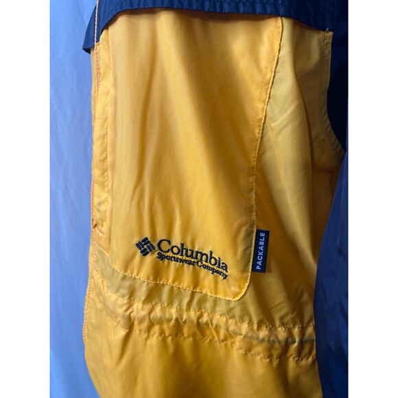 Columbia Women’s Windbreaker Jacket Black and Yellow Full Zip Size Medium - Picture 4 of 10